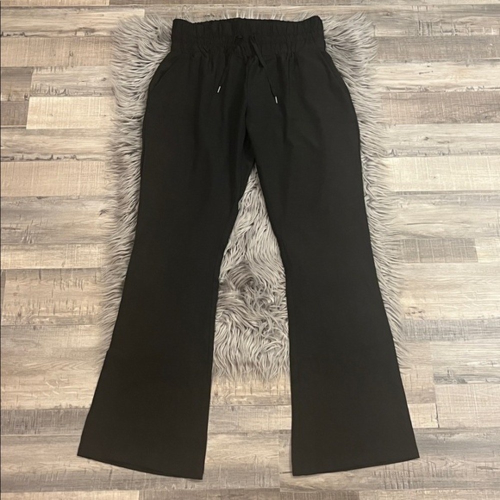 Nicole Miller Sport high rise boot flare stretch pull on active pants L